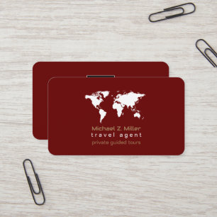 Modern Travel Agent Tour Adventures Rot Visitenkarte