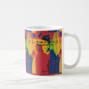 Modern Travel Poster Statue of Liberty NYC Tasse