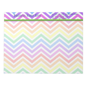 modern, trendig bunt Regenbogen Chevron Zickzack Notizblock