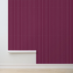 Modern Trendy 1" Pinstripe Dark Rose Pink Tapete