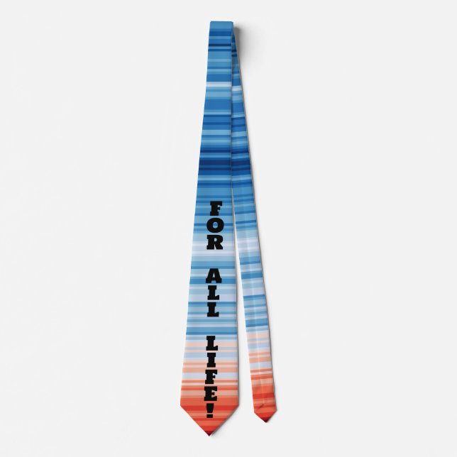 Modern Trendy Birthday Holiday Gift Climate Stripe Krawatte (Vorderseite)