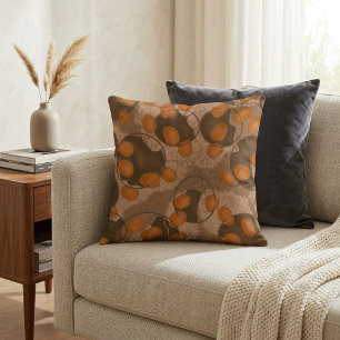 Modern trendy elegante einfache boho chic braun kissen