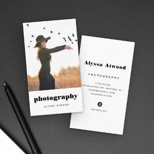 Modern Trendy Fotografie Fashion Typografie Visitenkarte