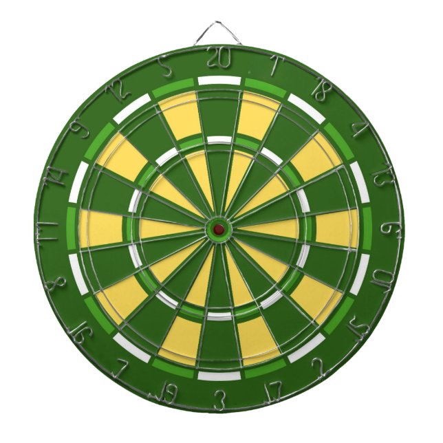 Modern trendy grün und gelb  dartscheibe (vorne)