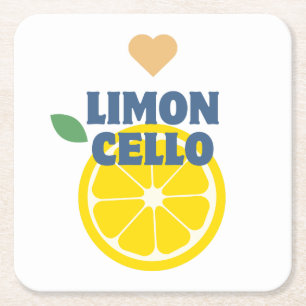 Modern Trendy Limoncello Lemon Rechteckiger Pappuntersetzer
