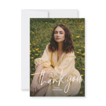 Modern trendy script graduation photo