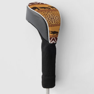 Modern Tribal African Cheetah Muster Animal Print Golf Headcover