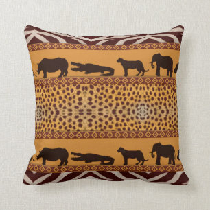 Modern Tribal African Cheetah Muster Animal Print Kissen
