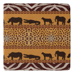 Modern Tribal African Cheetah Muster Animal Print Töpfeuntersetzer