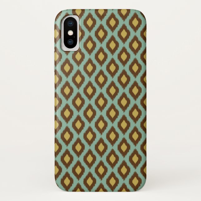 Modern Tribal Ikat blau Gelb Case-Mate iPhone Hülle (Rückseite)