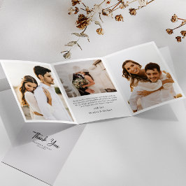 Modern Trifold Wedding Dankeschön Card Dreifach Gefaltete Ankündigung