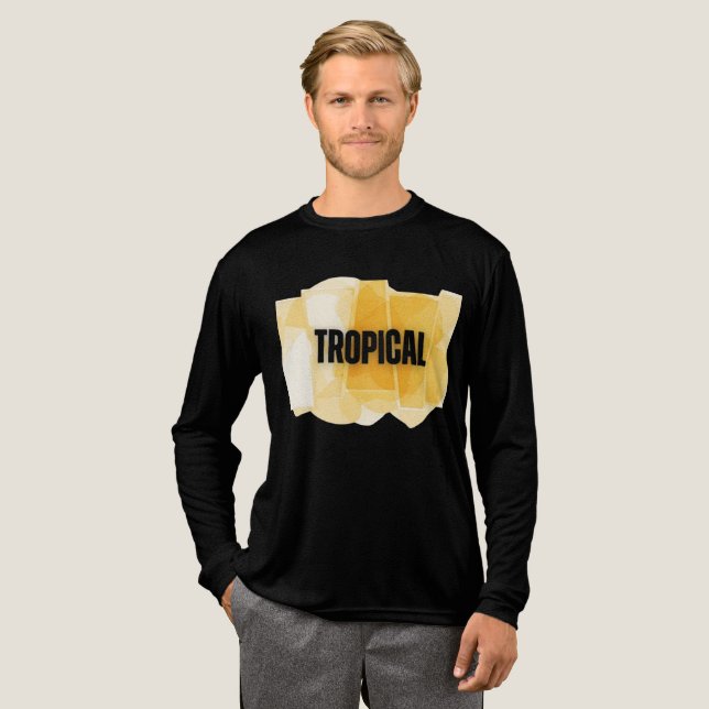 Modern Tropical Abstract Yellow Shapes Tee (Volle Vorderseite)