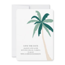 Modern Tropical Beach Mariage Enregistrer la carte
