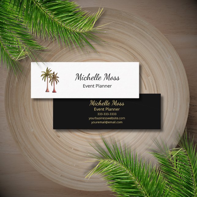 Modern Tropical Palm Trees Boho Botanical  Mini Visitenkarte (Von Creator hochgeladen)