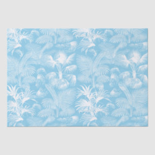 Modern Tropical Palm Trees Sky Blue White Seidenpapier
