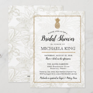 Modern Tropical Pineaple Bridal Dusche Einladung