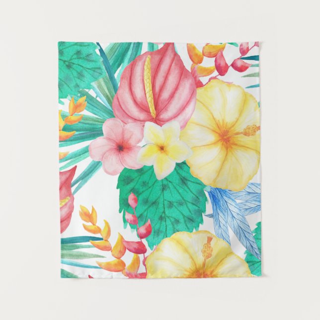 Modern Tropical Wandteppich (Vorderseite)