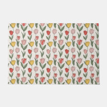 Modern Tulip Floral Pattern Soft Botanical Spring