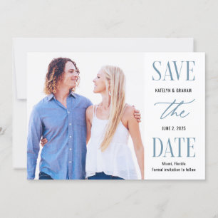Modern Type bearbeitbare Farbkarte Save the Date Dankeskarte