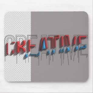 Modern Typografie 3D Mouse Pad - Retro Art Magic Mousepad