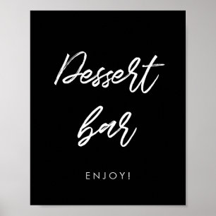 Modern Typografie Dessert Bar Hochzeitsstift Poster