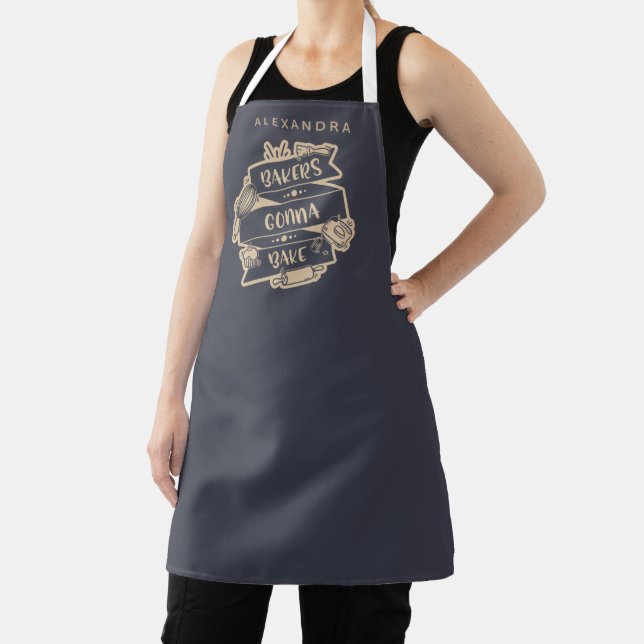 Modern Typografy Bakers Gonna Bake Name Schürze (InSitu)