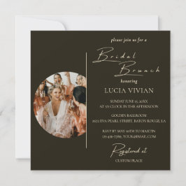 Modern Typografy Foto Brautparty Brunch Einladung