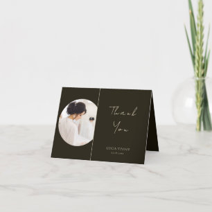Modern Typografy Foto Bridal Vielen Dank Einladung