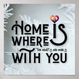 Modern Typography Romantic Heart Quote Square Poster