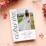Modern Typography Serif Photo Elegant Graduation Einladung<br><div class="desc">Graduation Invitation with single Photo, Modern Script Graduation Announcement, Trendy Cursive and Capital Letter Grad Party Invite. Celebrate your big achievement with this stylish graduation invitation card featuring the word “Graduation” in a trendy, elegant font that blends flowing cursive with bold apital letters. This modern typography style is extremely popular...</div>