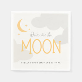 Modern über der Mond Babydusche Serviette