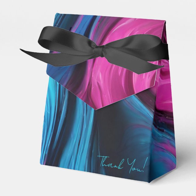 Modern und chic-blau und rosa- geschenkschachtel (Vorderseite)