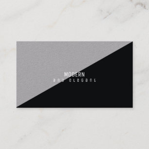 modern und elegant, minimalschwarz grau visitenkarte