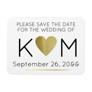 modern und elegant Save the Date Liebe Magnet