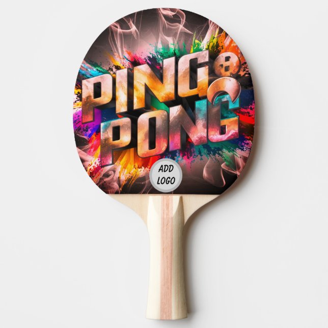 modern und farbenfroh LOGO trendy Tischtennis Schläger (Vorderseite)