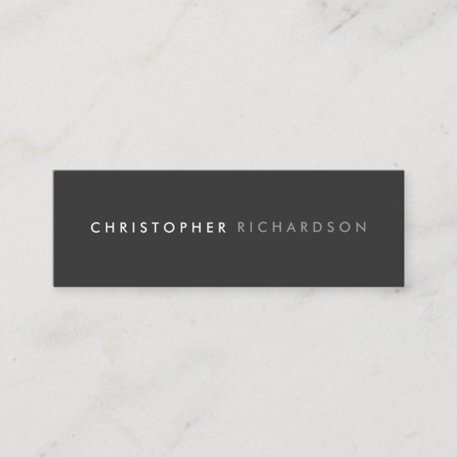 MODERN und MINIMAL Nr. 4 Skinny Business Card Mini Visitenkarte (Vorderseite)