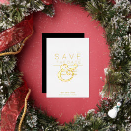 modern und minimalistisch Save the Date Folien Feiertagskarte