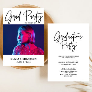 modern und mutig   Foto Class of 2023 Grad Party Einladung