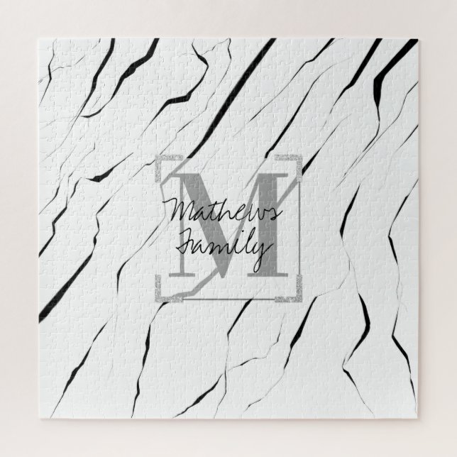 Modern Unique Black White Marble Familie (Vertikal)