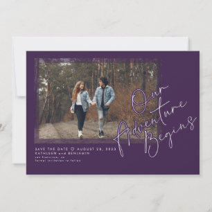 Modern Unser Abenteuer fängt Save the Date Foto an