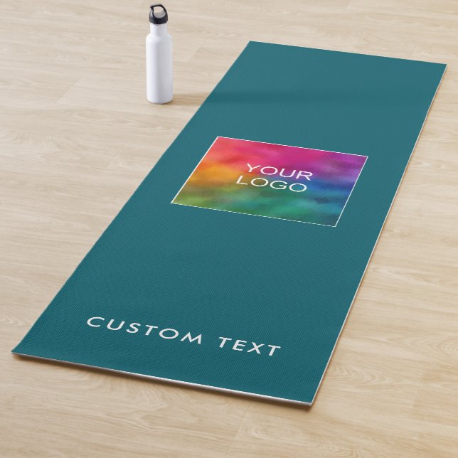 Modern Upload Company Logo Custom Text Monogram Yogamatte (Beispiel)
