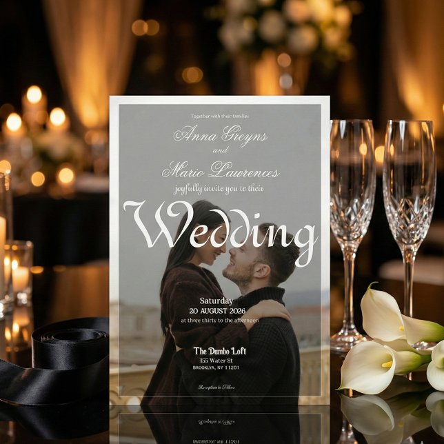 Modern Urban Minimalist Photo Overlay Calligraphy Einladung (Von Creator hochgeladen)