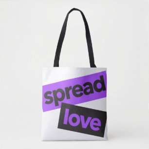 Modern, urban, vibrant, trendy graphic Spread Love Tasche