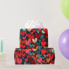 Modern Valentine Wrapping Paper– Abstract Colorful Geschenkpapier