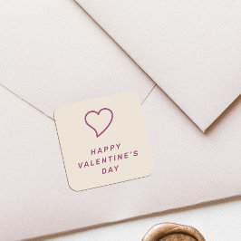 Modern Valentinstag Heart Icon Sticker - Lila