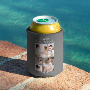 Modern   Väter Day Foto Collage Can Cooler Dosenkühler