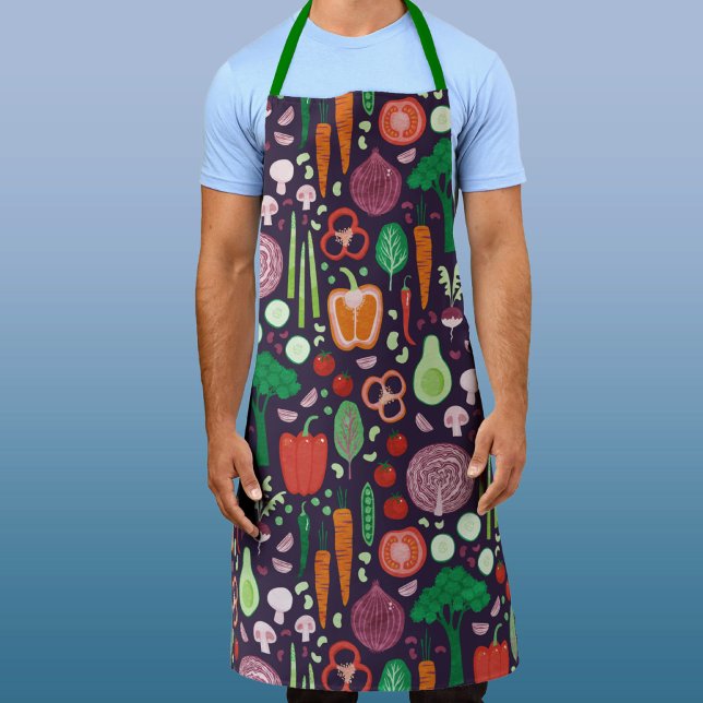 Modern Vegetable Pattern Schürze (Vegetable pattern apron for a cook or chef )