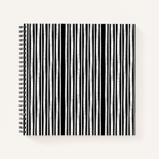 Modern Vertical Stripes Pattern Notizbuch (Vorderseite)