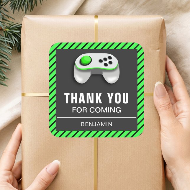 Modern Video Game Birthday Party Gefallen Sticker (Von Creator hochgeladen)