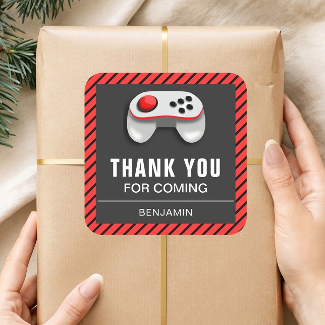 Modern Video Game Birthday Party Gefallen Sticker (Von Creator hochgeladen)